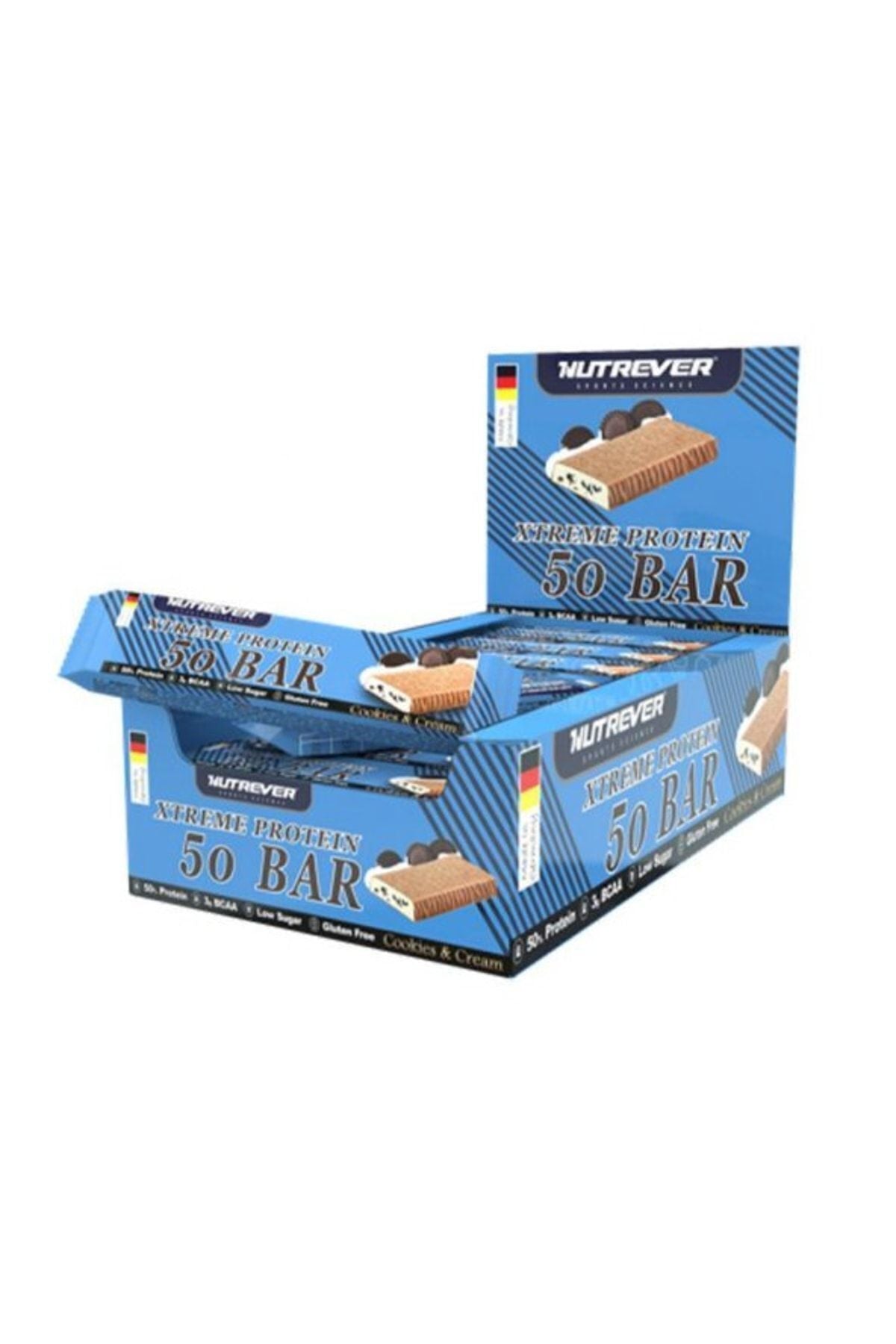 Nutrever Xtreme Protein Bar 50 gram x 24 adet - Kurabiye ve Krema (Toplu Paket)