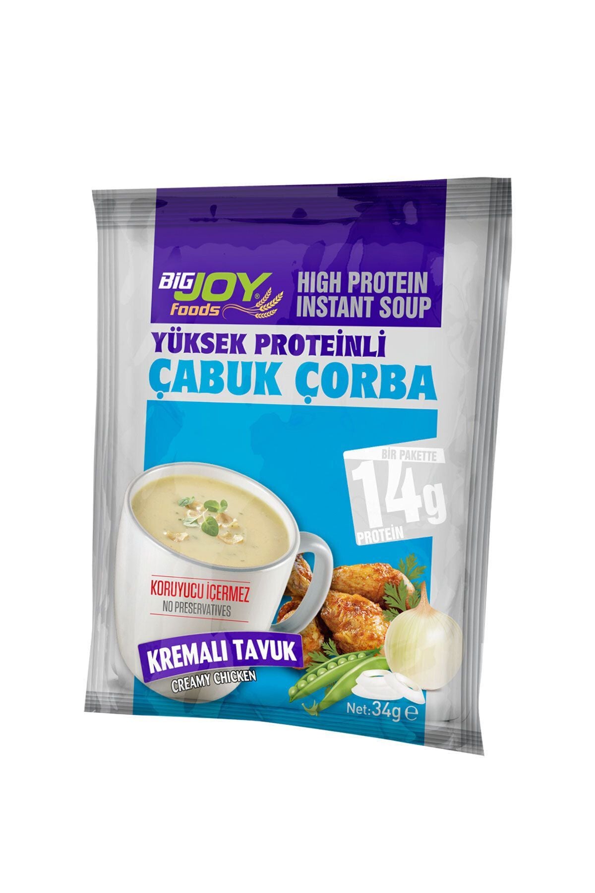 Bigjoy Foods High Protein Creamy Chicken Flavored 34g Instant Soup (Single) Main image