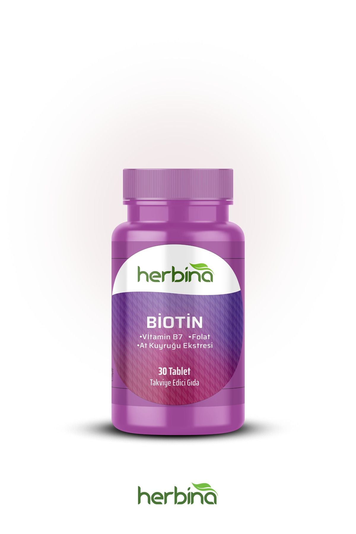 Herbina Biotin 5000mcg Horsetail Extract 30 Tablets Main image