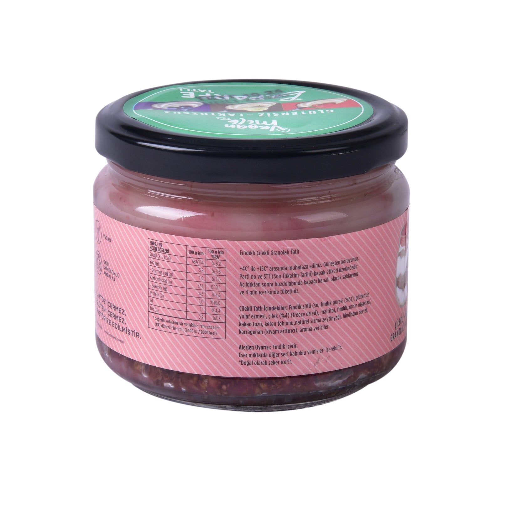 Vegan Milk B.Parfait with Strawberries and Hazelnuts 275g - Gluten-Free and Diet Secondary image