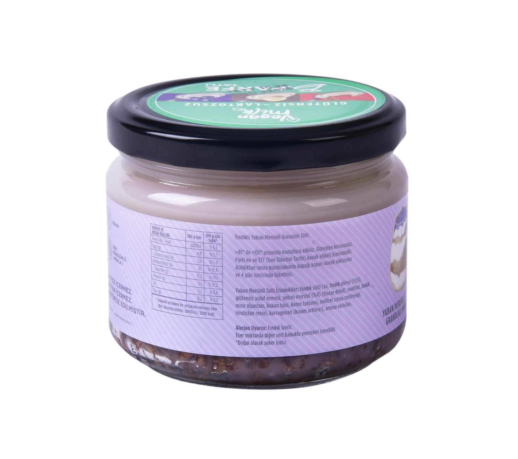 Vegan Milk B.Parfe Yaban Mersinli ve Fındıklı 275g - Glutensiz ve Diyet
