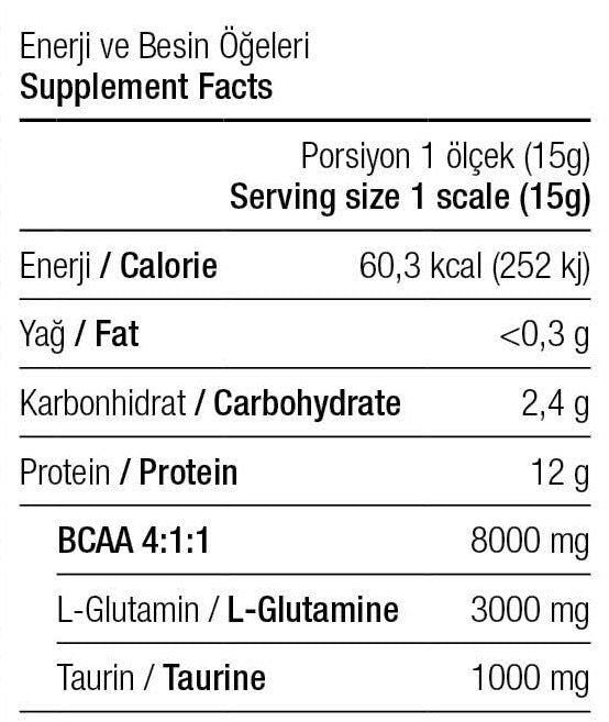 West BCAA Plus 12000 Glutamin Taurin 300g Ice Tea Limon Aromalı Kompleks Amino