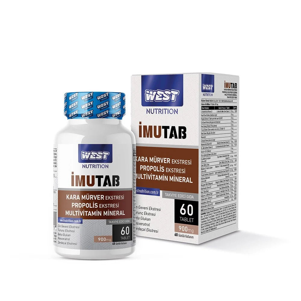 West İmutab Kara Mürver (Sambucus) & Propolis Ekstreli MULTİVİTAMİN MİNERAL 60 Tablet