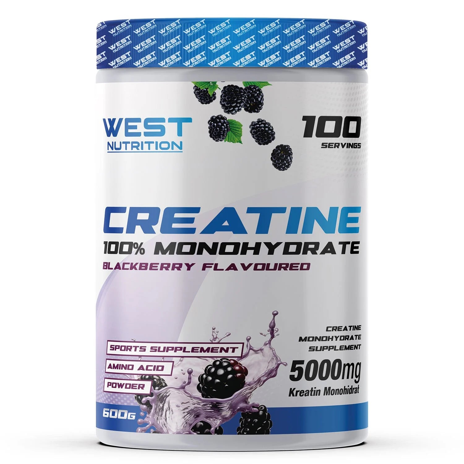 West Creatine Monohydrate 600g Böğürtlen Aromalı Kreatin Monohdirat