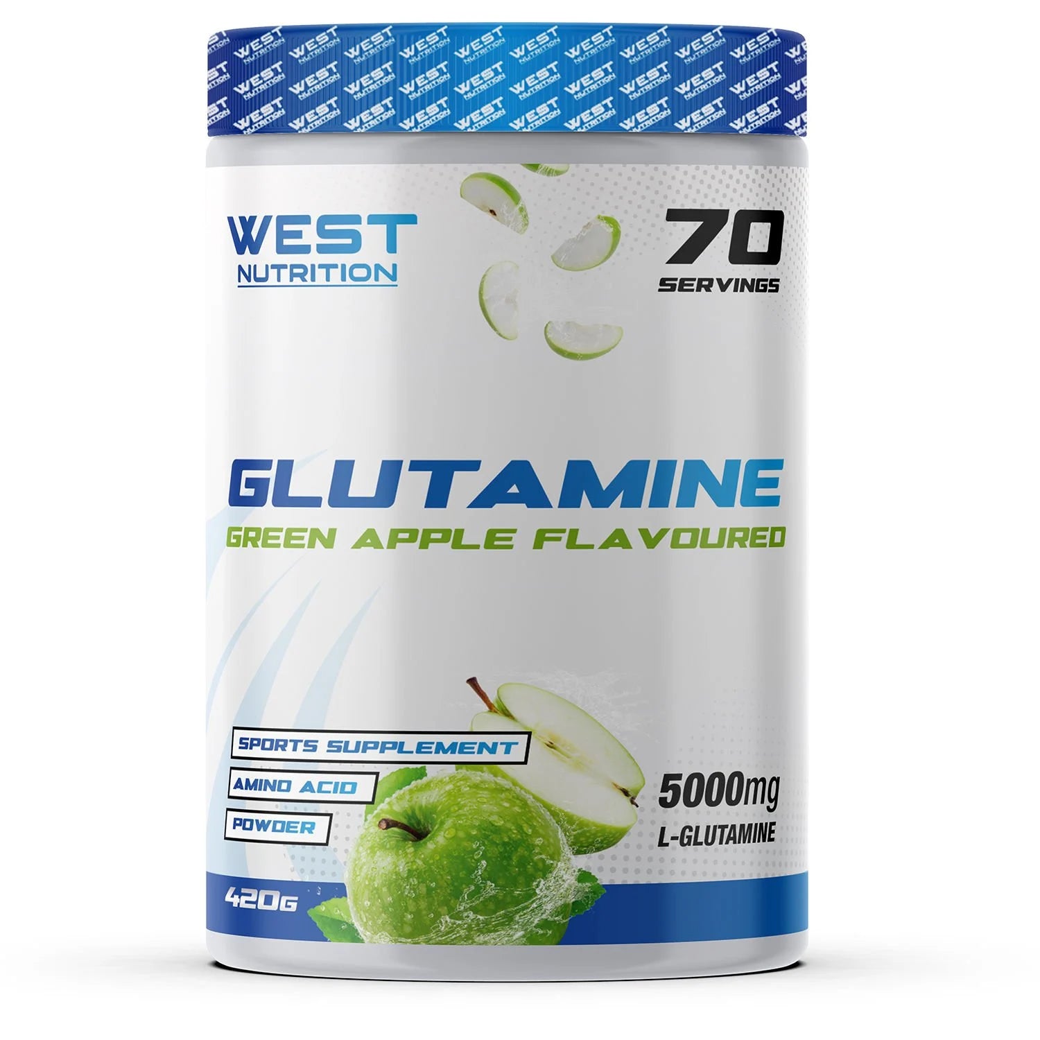 West L-Glutamine 420g Yeşil Elma Aromalı Glutamin