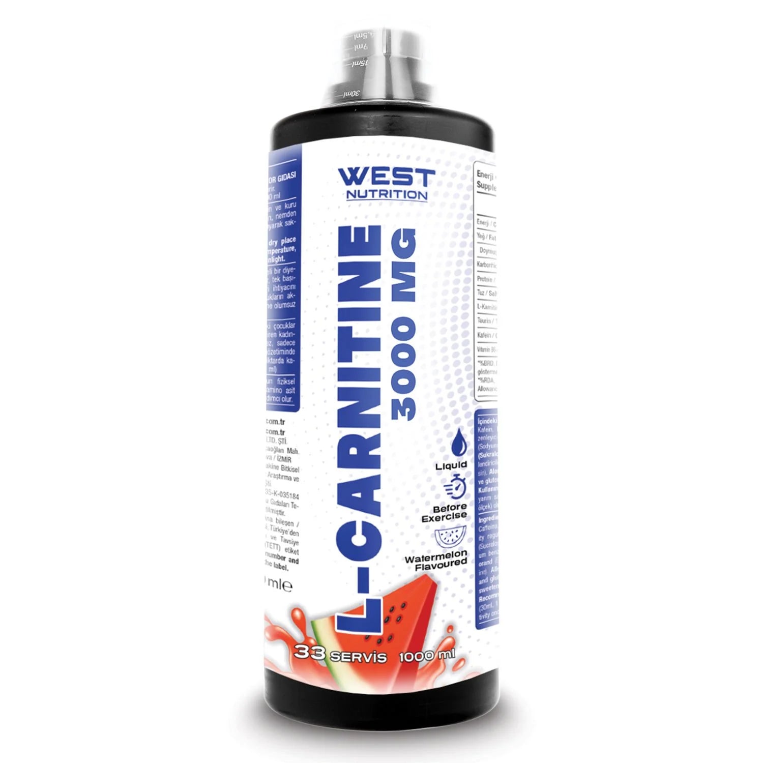 West L-Carnitine Karpuz Aromalı Likit L-Karnitin 1000ml