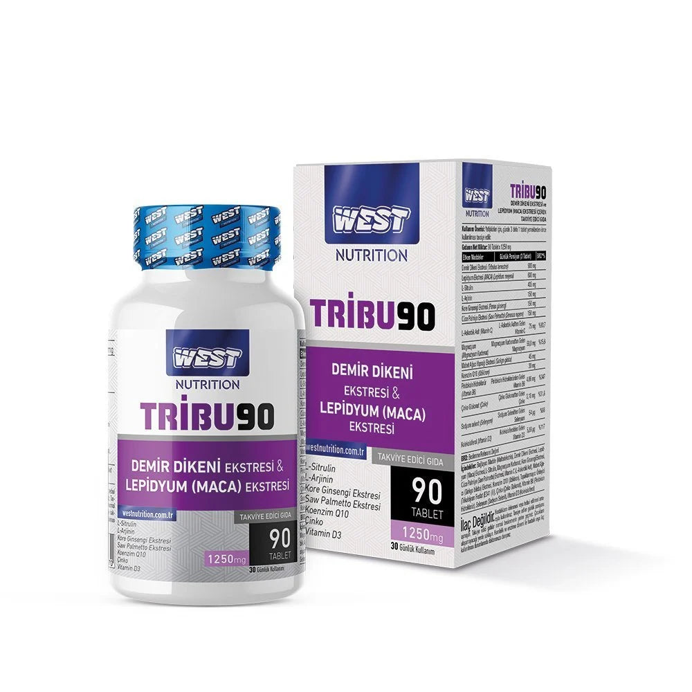 West Demir Dikeni Ekstresi - Tribu90 Erkeklere Özel Tribulus & Lepidyum(Maca) Ekstresi 90 Tablet