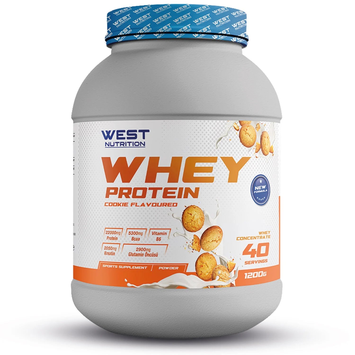 West Whey Protein Tozu 1200g - Kurabiye Aromalı Ürün ana görseli