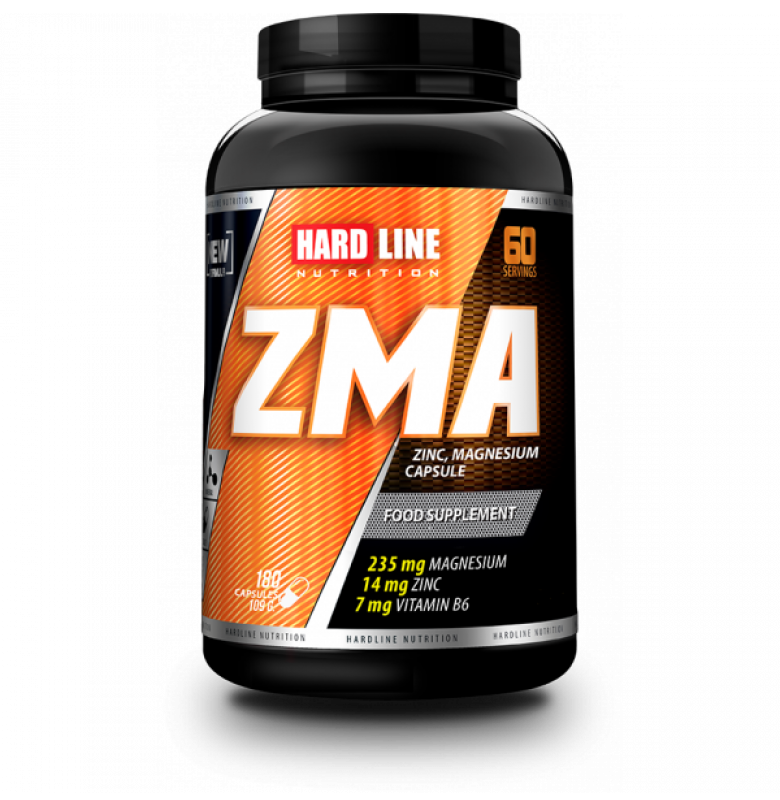 Hardline ZMA – 180 Kapsül | Magnezyum, Çinko, B6 Vitamini